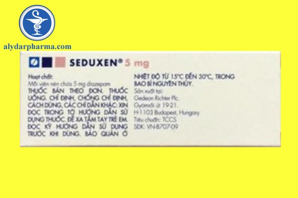 Thuốc Seduxen có hoạt chất là Diazepam