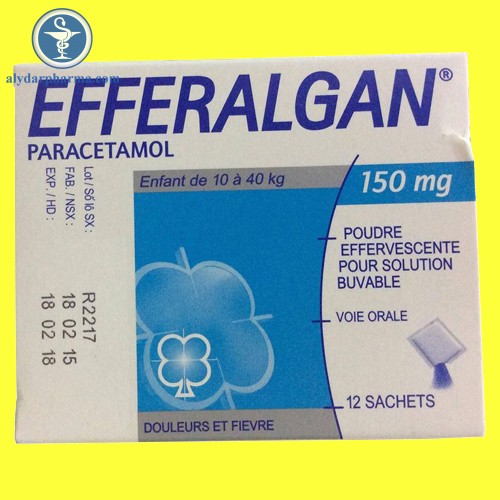 Hộp thuốc efferalgan 150mg