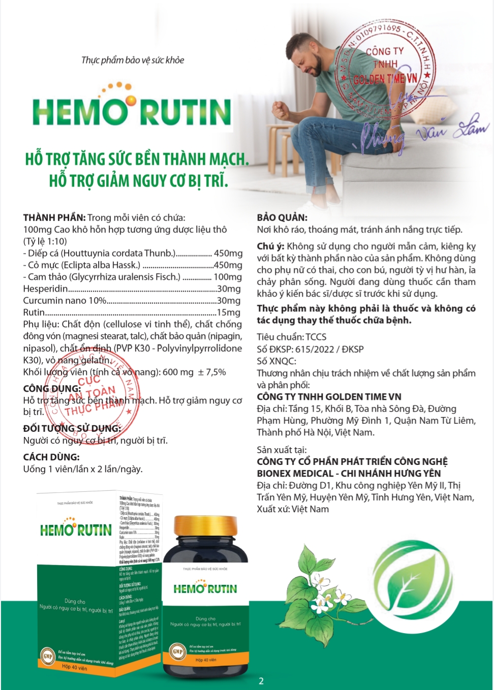 Công dụng và chỉ định của Hemo Rutin