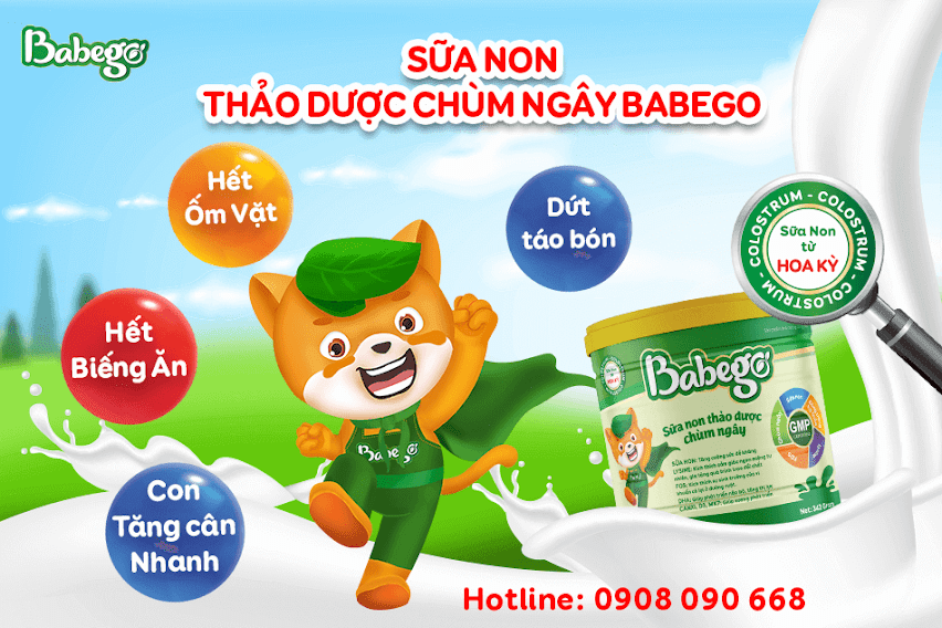 Sữa non Babego giúp trẻ hết ốm vặt, tăng cân nhanh