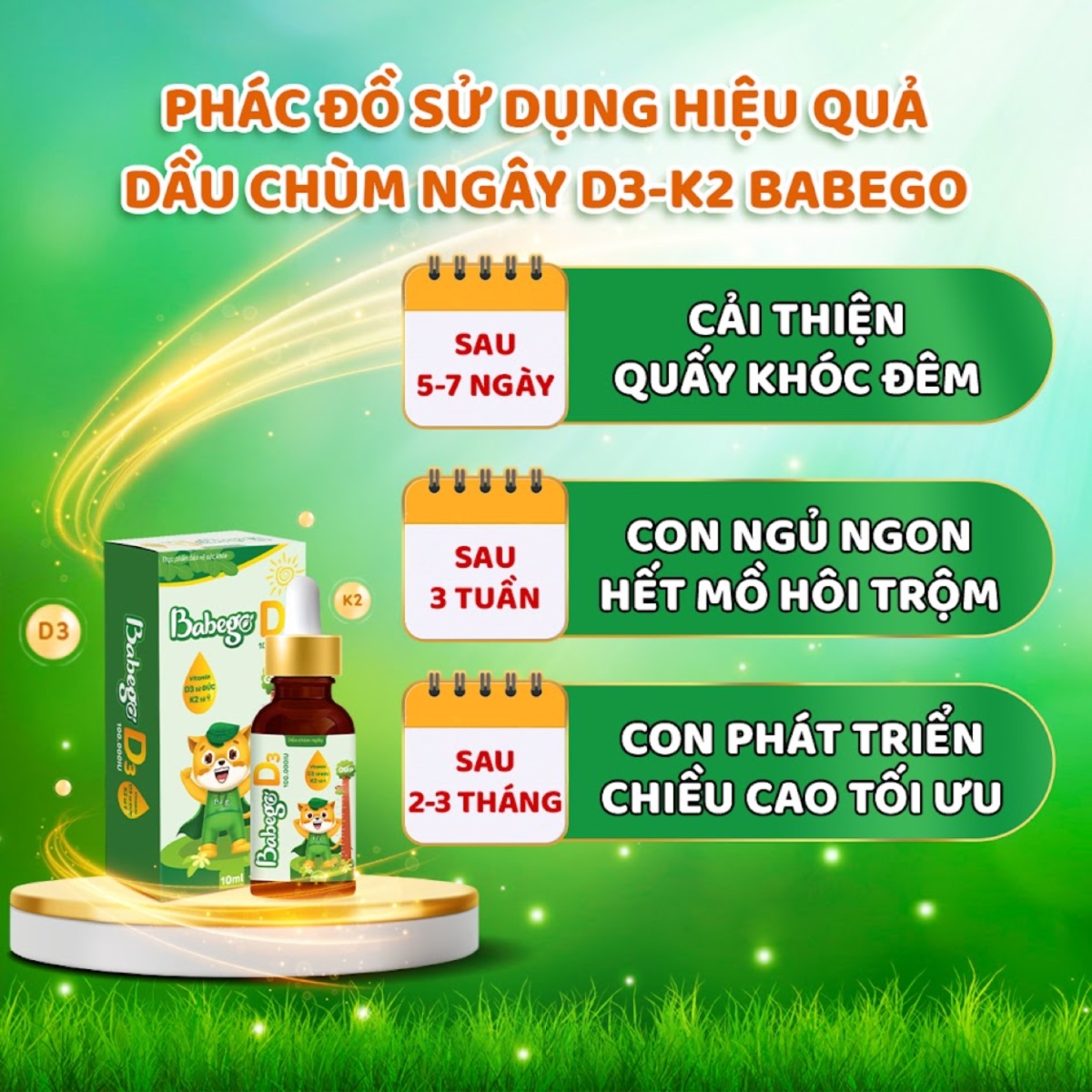 Phác đồ sử dụng D3K2 Babego hiệu quả