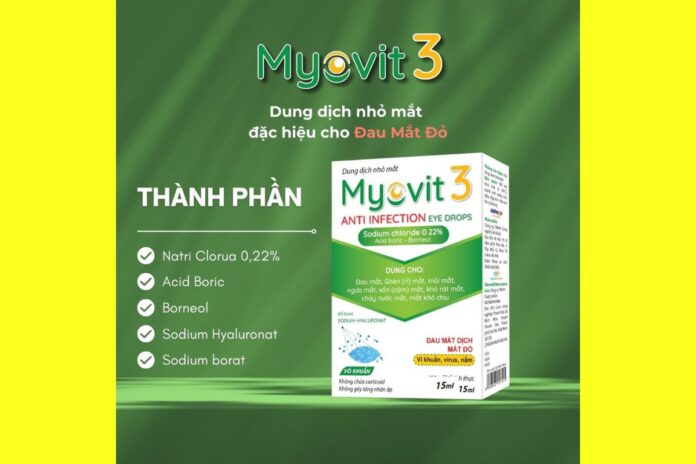 Dung dịch nhỏ mắt Myovit 3
